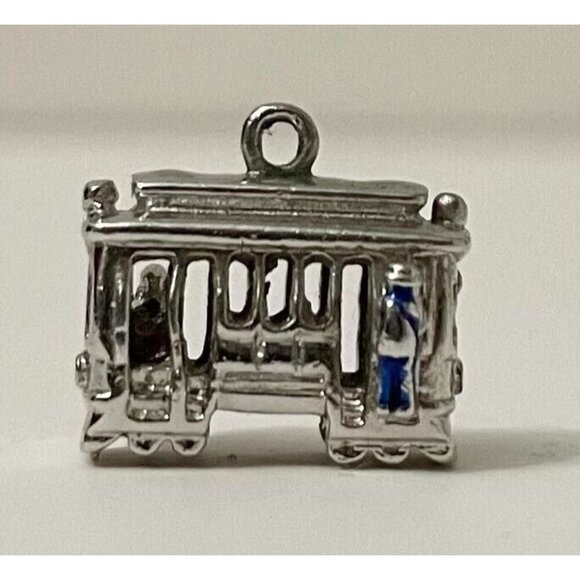 Vintage San Francisco Metal Charm Pendant Trolley Car - Picture 5 of 12